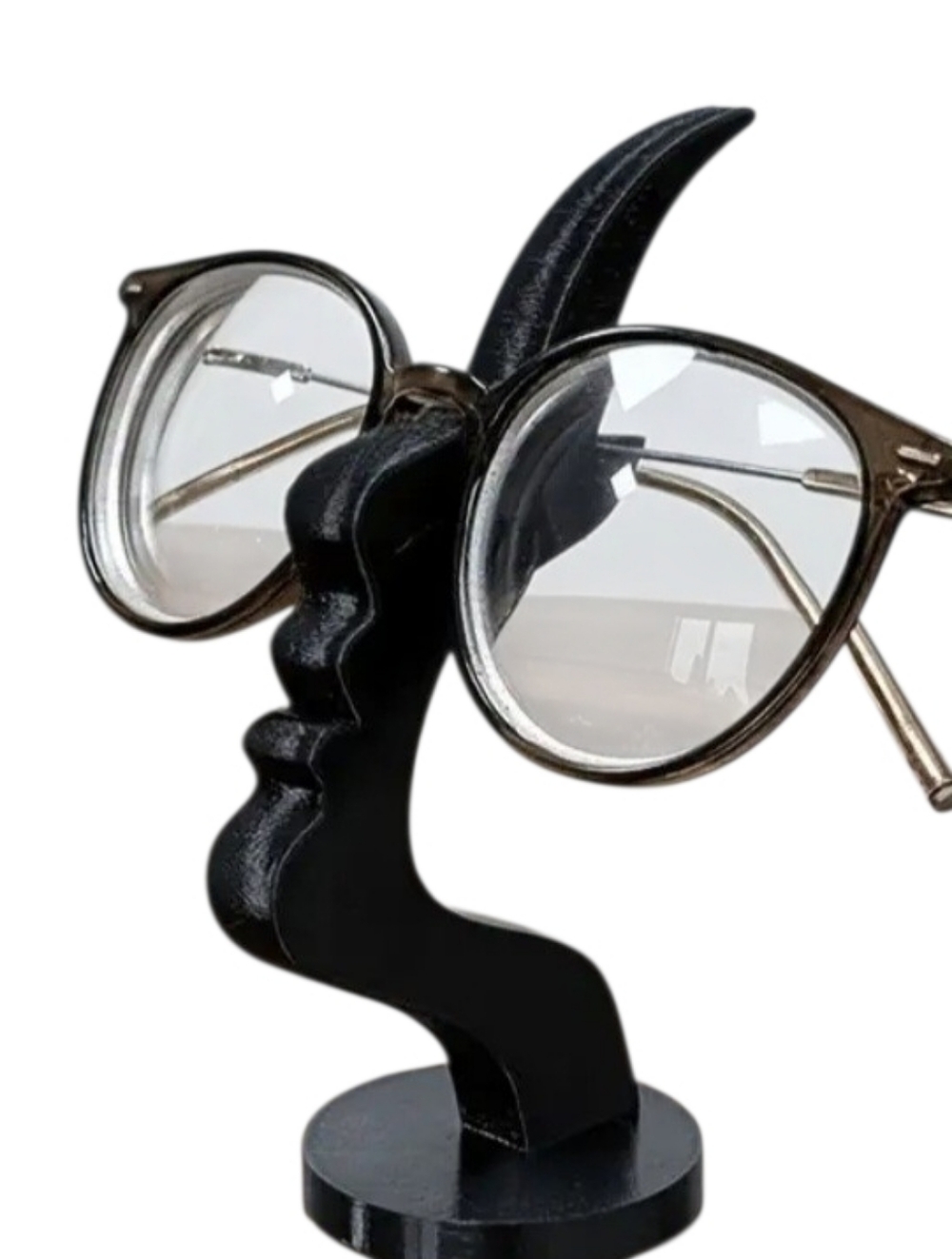 Sun Glasses Holder In Shape Of Face Color Black